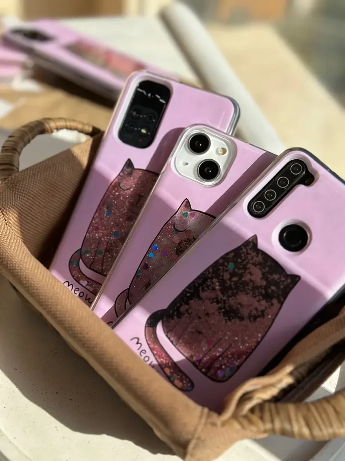 a6020a-1 قاب گربه صورتی آکواریومی Meow (کدC1391) - تصویر 1