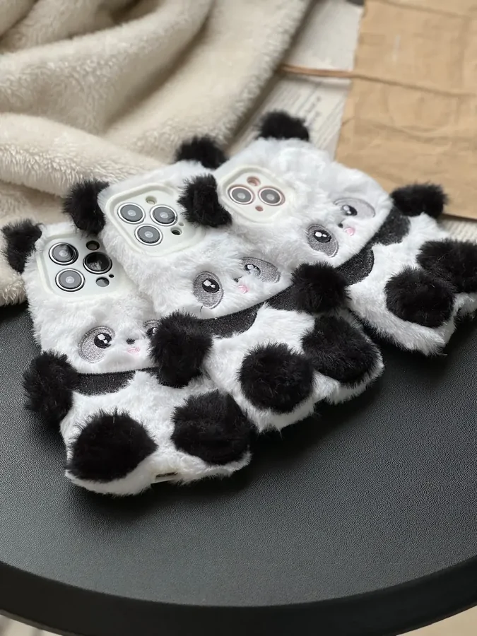 8f4a30-1 قاب Panda عروسکی پشمالو (کدC1606) - تصویر 1