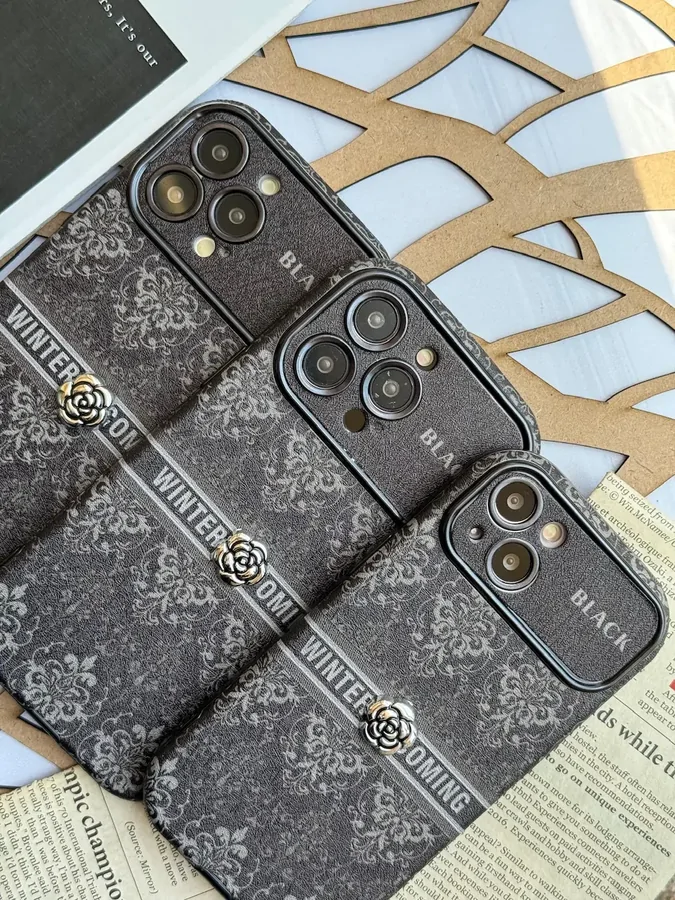f8e858-1 قاب Black Design گل نقره ای (کدC1762) - تصویر 1