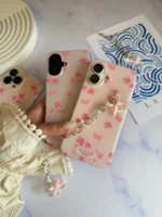 قاب Pink Flower Butterfly با آویز (کدC2116) - تصویر 3