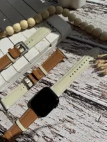 بند اپل واچ چرمی mocha mousse (کدw5059) - تصویر 4