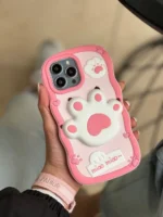 قاب پنجه سیلیکونی صورتی (کدC1615) - تصویر 4