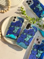 قاب Happy Blue Cat بدون‌ استند (کدC1895) - تصویر 2