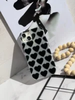 قاب قلب مشکی شاینی (کدC1843) - تصویر 2