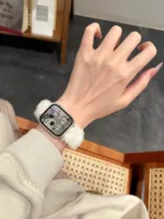 بند اپل واچ خز دار سفید (کدw5053)