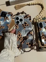 قاب پروانه با بال های پلنگی همراه با آویز (کدC2100) - تصویر 4