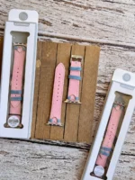 بند اپل واچ کبریتی صورتی قلبی (کدw5064) - تصویر 2