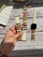 بند اپل واچ چرمی mocha mousse (کدw5059) - تصویر 2