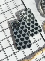 قاب قلب مشکی شاینی (کدC1843)