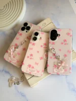 قاب Pink Flower Butterfly با آویز (کدC2116) - تصویر 2