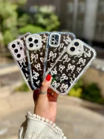 قاب پاپیون سفید آینه ای آیفون و اندروید (کدC2024)