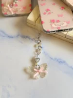 قاب Pink Flower Butterfly با آویز (کدC2116) - تصویر 7