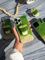 قاب ماچا مگ سیف دار با پاپ سوکت مگنتی  (کدC2113)