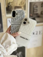 قاب White Christian Dior دور لنز نگین آیفون (کدC2076) - تصویر 2