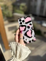 قاب پلنگی Romantic Pink آیفونی (کدC2062) - تصویر 2