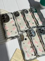 قاب کرومی پروانه و قلب صورتی آیفون و اندرویدی (کدC1825) - تصویر 8