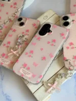 قاب Pink Flower Butterfly با آویز (کدC2116) - تصویر 4