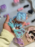 محافظ آداپتور 20 وات آیفون قلب و پاپیون رنگی (4تکه) (کدa0176)