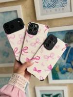 قاب پاپیون صورتی کبریتی آیفون ، سامسونگ ، شیائومی (کدC2207) - تصویر 2