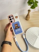 قاب جاکارتی خرس جین پوش با بند (کدC1514)