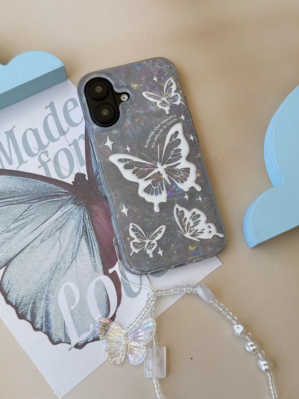 2f5082-2 قاب Ice Butterfly با آویز (کدC2230) - تصویر 1